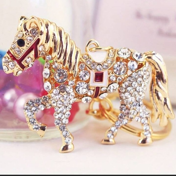 Accessories - Rhinestone horse bag charm